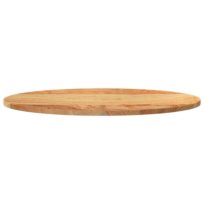 Blat de masă maro deschis 80x40x2 cm lemn masiv de stejar oval - WALTI WALTI