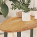 Blat de masă maro deschis 80x40x2 cm lemn masiv de stejar oval - WALTI WALTI