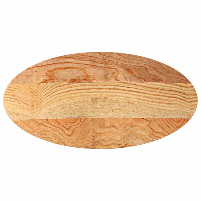 Blat de masă maro deschis 100x50x2 cm lemn masiv de stejar oval - WALTI WALTI