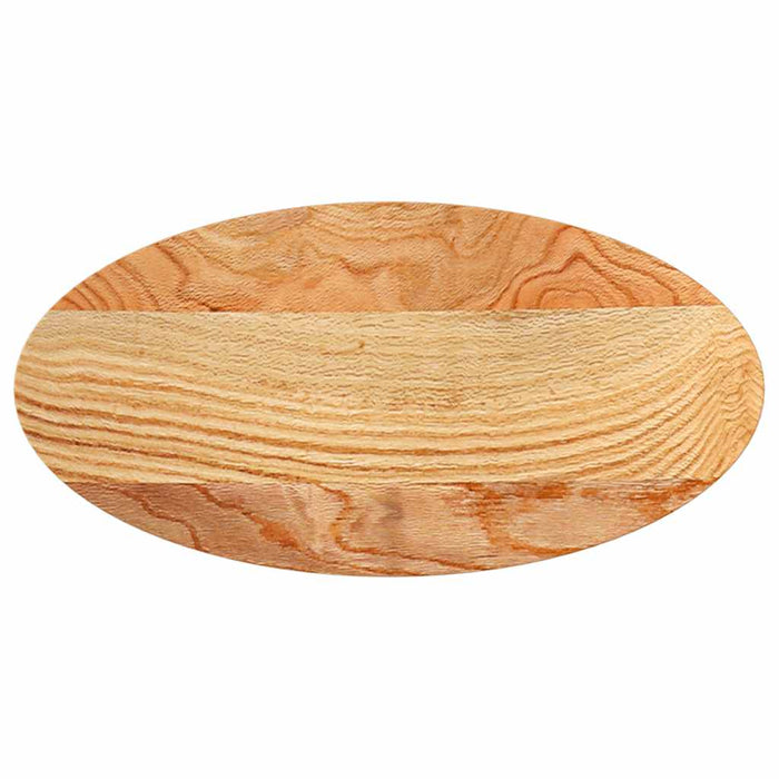 Blat de masă maro deschis 80x40x4 cm lemn masiv de stejar oval - WALTI WALTI