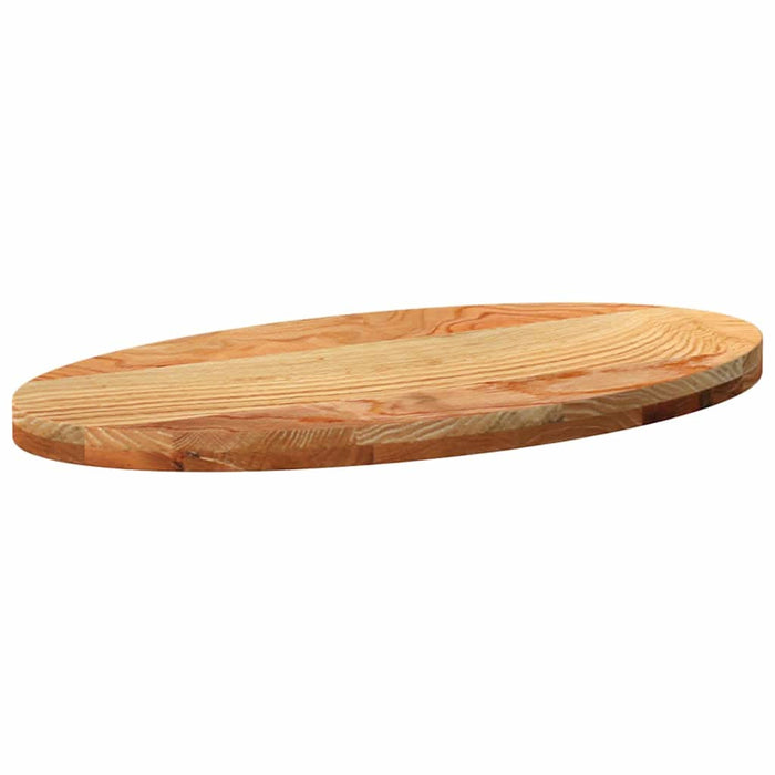 Blat de masă maro deschis 80x40x4 cm lemn masiv de stejar oval - WALTI WALTI
