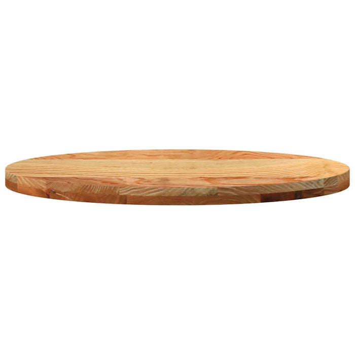 Blat de masă maro deschis 80x40x4 cm lemn masiv de stejar oval - WALTI WALTI