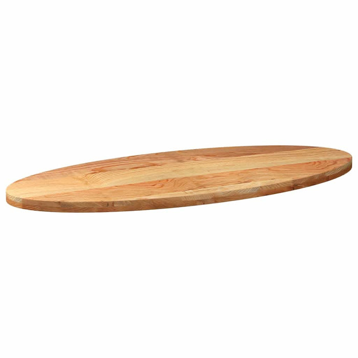 Blat de masă maro deschis 140x60x4 cm lemn masiv de stejar oval - WALTI WALTI
