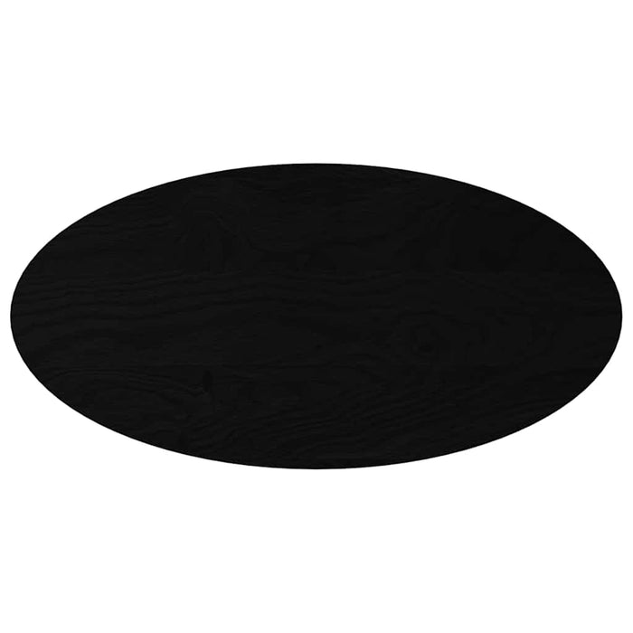 Blat de masă maro închis 100x50x2 cm lemn masiv de stejar oval - WALTI WALTI