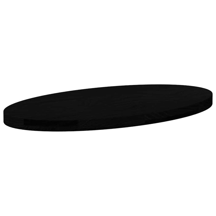 Blat de masă maro închis 80x40x4 cm lemn masiv de stejar oval - WALTI WALTI