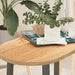 Blat de masă 80x40x2 cm lemn masiv de stejar oval - WALTI WALTI