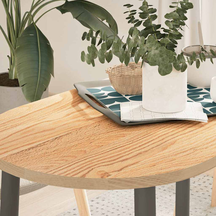 Blat de masă 100x50x2 cm lemn masiv de stejar oval - WALTI WALTI