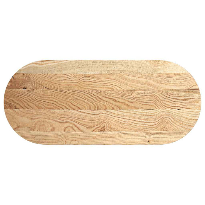 Blat de masă 140x60x2 cm lemn masiv de stejar oval - WALTI WALTI