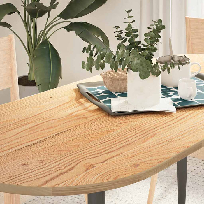 Blat de masă 140x60x2 cm lemn masiv de stejar oval - WALTI WALTI