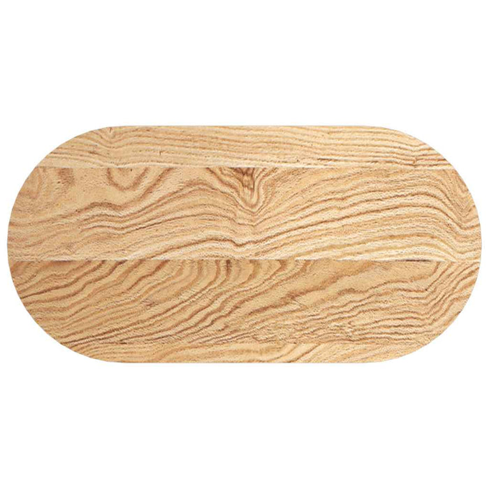 Blat de masă 80x40x4 cm lemn masiv de stejar oval - WALTI WALTI