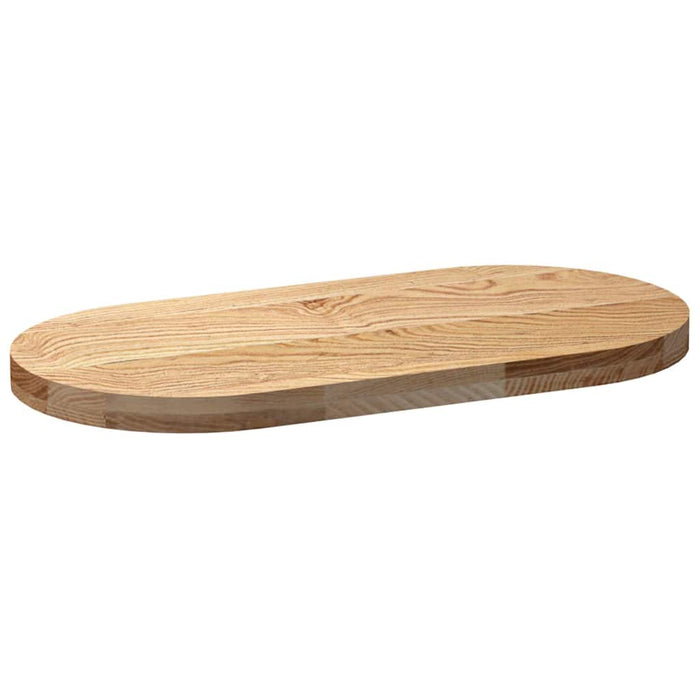 Blat de masă 80x40x4 cm lemn masiv de stejar oval - WALTI WALTI