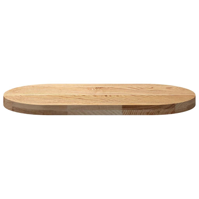 Blat de masă 80x40x4 cm lemn masiv de stejar oval - WALTI WALTI