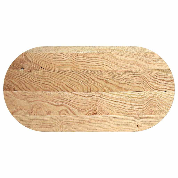 Blat de masă 120x60x4 cm lemn masiv de stejar oval - WALTI WALTI