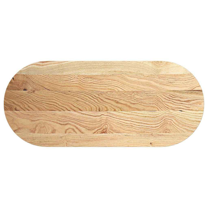 Blat de masă 140x60x4 cm lemn masiv de stejar oval WALTI