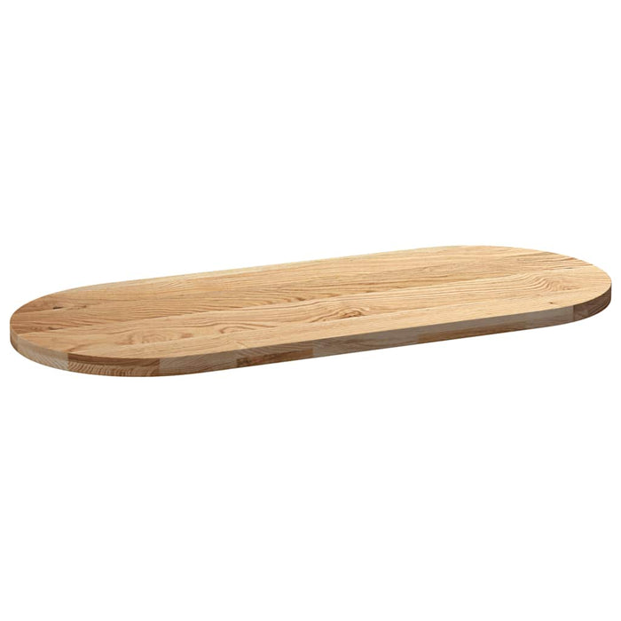 Blat de masă 140x60x4 cm lemn masiv de stejar oval WALTI