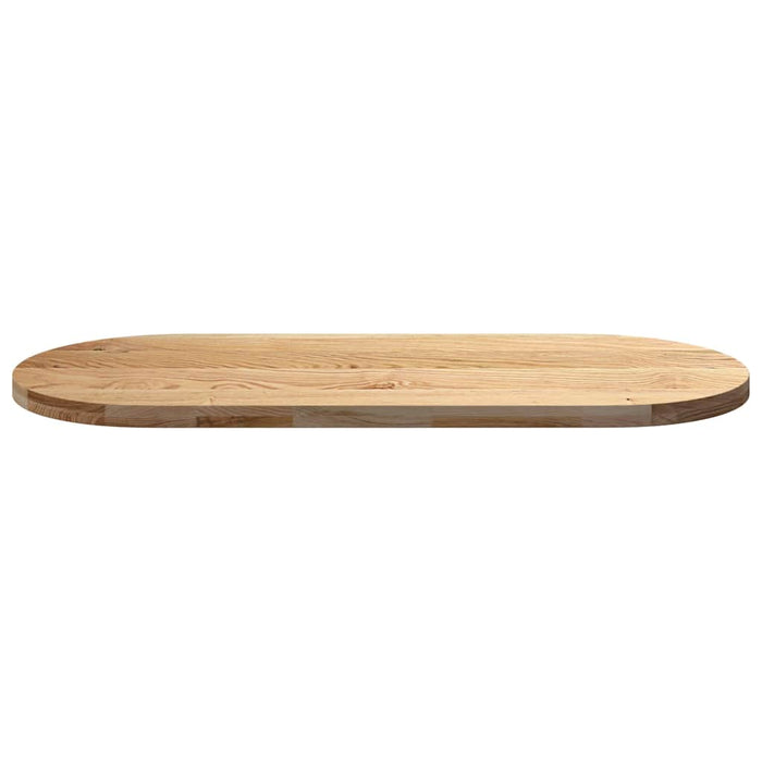 Blat de masă 140x60x4 cm lemn masiv de stejar oval WALTI