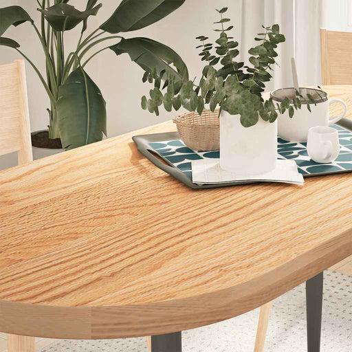 Blat de masă 140x60x4 cm lemn masiv de stejar oval - WALTI WALTI