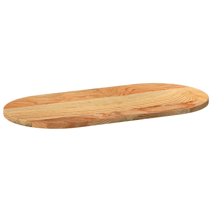 Blat de masă maro deschis 80x40x2 cm lemn masiv de stejar oval - WALTI WALTI