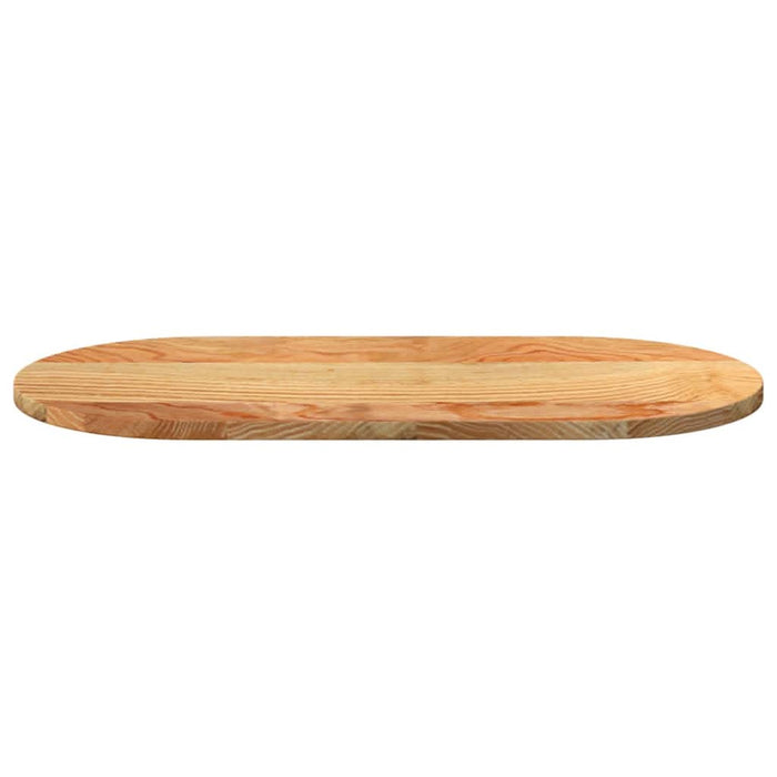 Blat de masă maro deschis 80x40x2 cm lemn masiv de stejar oval - WALTI WALTI