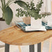 Blat de masă maro deschis 80x40x2 cm lemn masiv de stejar oval - WALTI WALTI