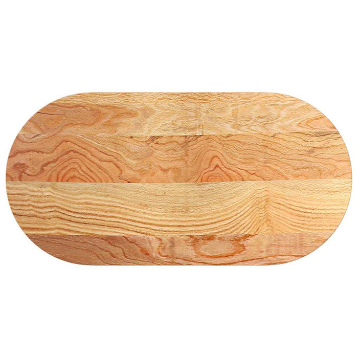 Blat de masă maro deschis 100x50x2 cm lemn masiv de stejar oval - WALTI WALTI