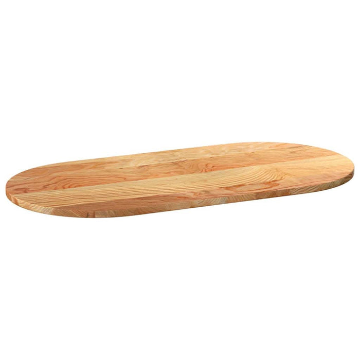 Blat de masă maro deschis 100x50x2 cm lemn masiv de stejar oval - WALTI WALTI