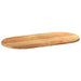 Blat de masă maro deschis 100x50x2 cm lemn masiv de stejar oval - WALTI WALTI