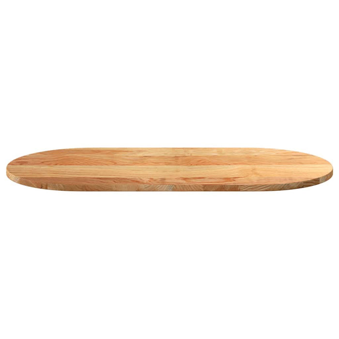Blat de masă maro deschis 100x50x2 cm lemn masiv de stejar oval - WALTI WALTI