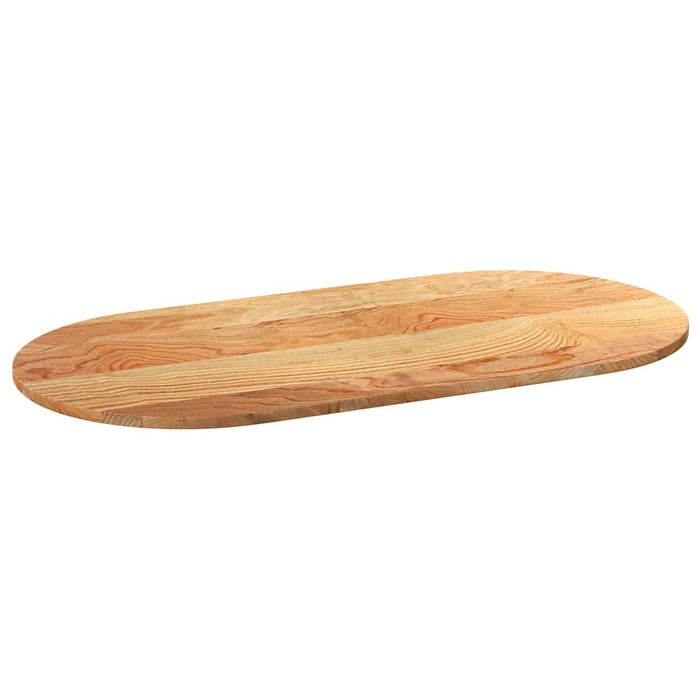 Blat de masă maro deschis 120x60x2 cm lemn masiv de stejar oval - WALTI WALTI