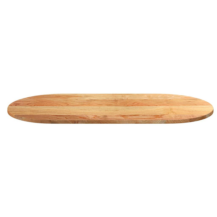 Blat de masă maro deschis 120x60x2 cm lemn masiv de stejar oval - WALTI WALTI