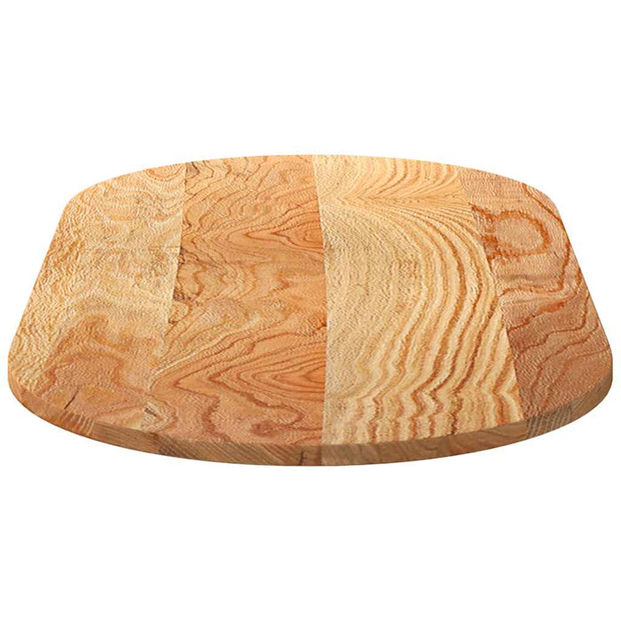 Blat de masă maro deschis 120x60x2 cm lemn masiv de stejar oval - WALTI WALTI