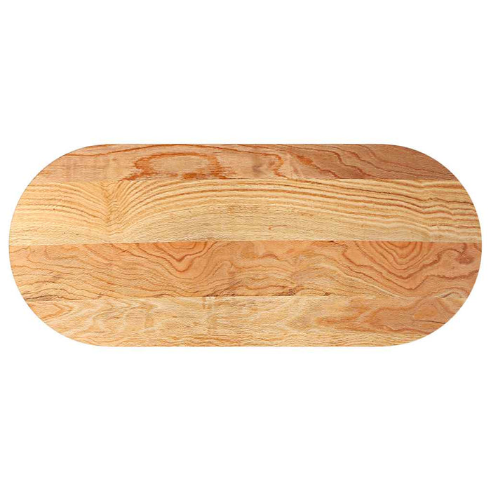 Blat de masă maro deschis 140x60x2 cm lemn masiv de stejar oval - WALTI WALTI