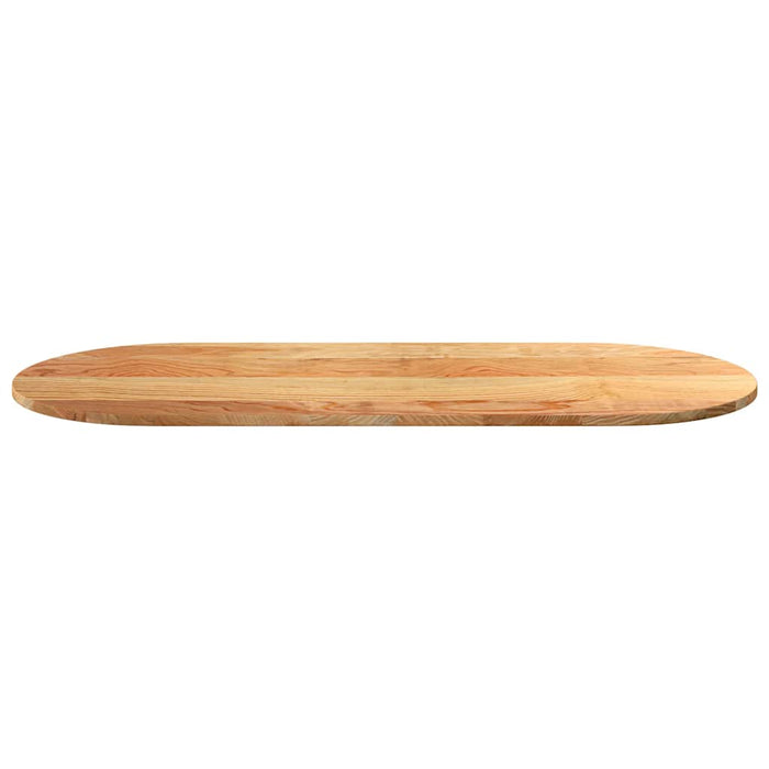Blat de masă maro deschis 140x60x2 cm lemn masiv de stejar oval - WALTI WALTI
