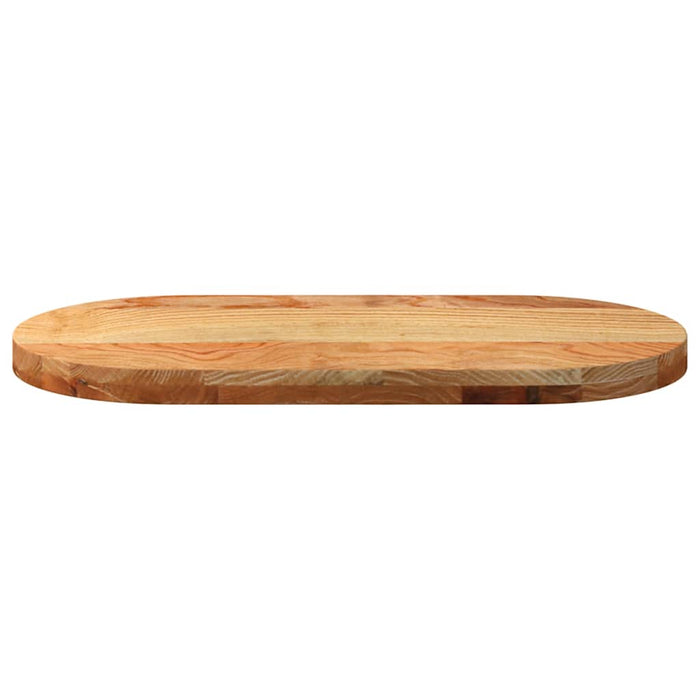 Blat de masă maro deschis 80x40x4 cm lemn masiv de stejar oval - WALTI WALTI