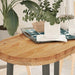 Blat de masă maro deschis 80x40x4 cm lemn masiv de stejar oval - WALTI WALTI