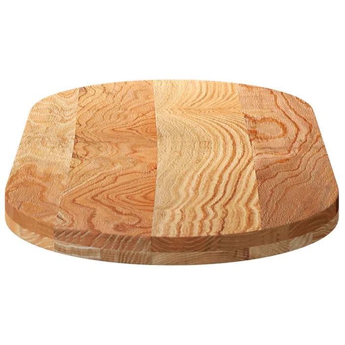Blat de masă maro deschis 100x50x4 cm lemn masiv de stejar oval - WALTI WALTI