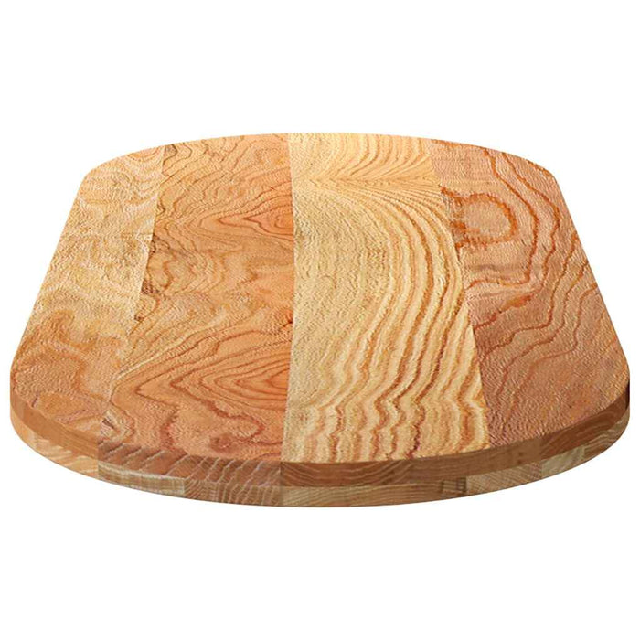 Blat de masă maro deschis 140x60x4 cm lemn masiv de stejar oval - WALTI WALTI