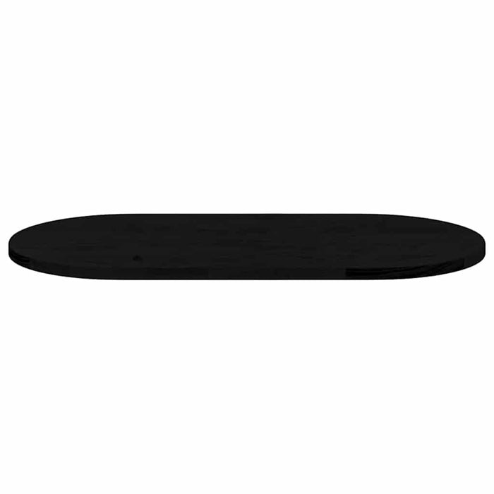 Blat de masă maro închis 80x40x2 cm lemn masiv de stejar oval - WALTI WALTI