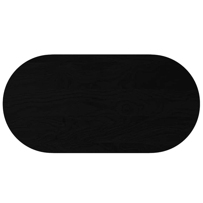 Blat de masă maro închis 120x60x2 cm lemn masiv de stejar oval - WALTI WALTI