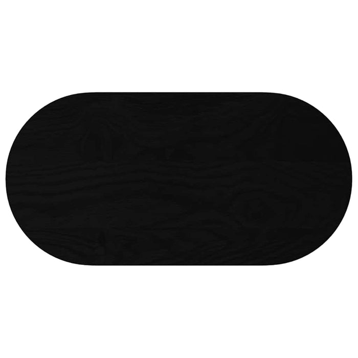Blat de masă maro închis 80x40x4 cm lemn masiv de stejar oval - WALTI WALTI