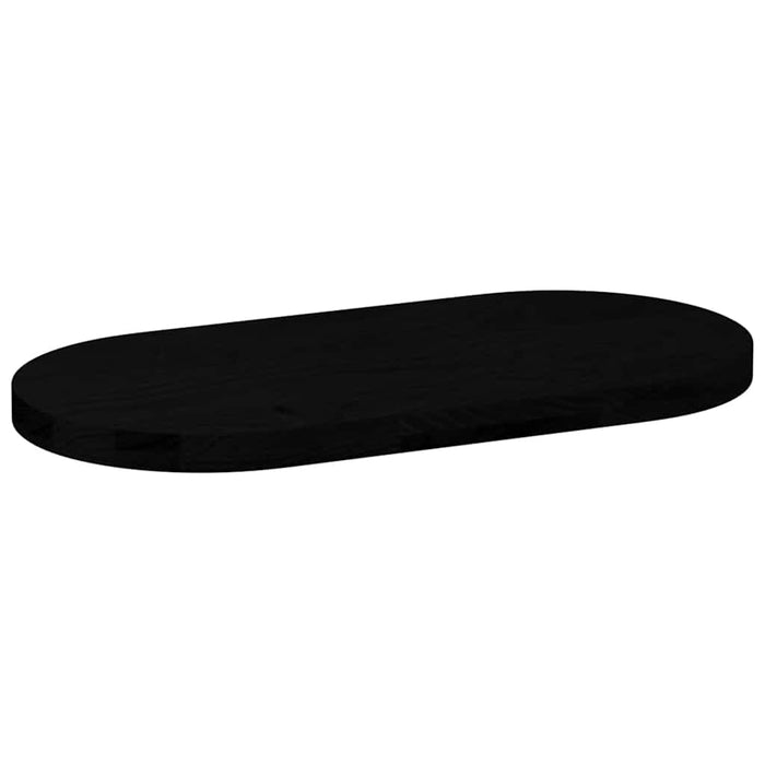 Blat de masă maro închis 80x40x4 cm lemn masiv de stejar oval - WALTI WALTI