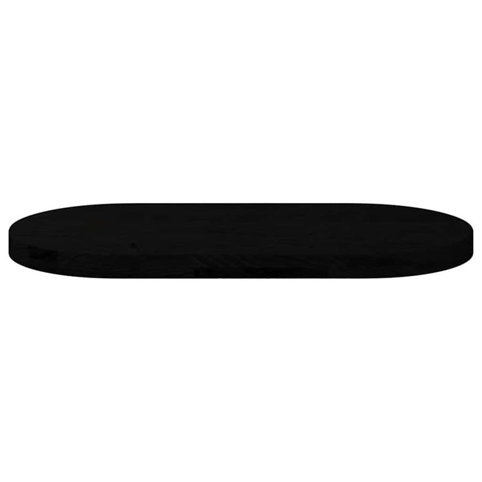 Blat de masă maro închis 80x40x4 cm lemn masiv de stejar oval - WALTI WALTI