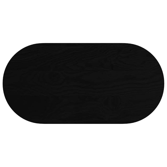 Blat de masă maro închis 100x50x4 cm lemn masiv de stejar oval - WALTI WALTI