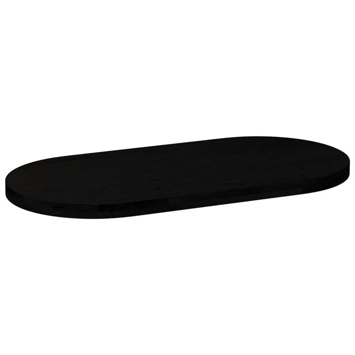 Blat de masă maro închis 100x50x4 cm lemn masiv de stejar oval - WALTI WALTI