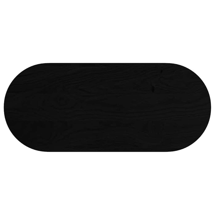 Blat de masă maro închis 140x60x4 cm lemn masiv de stejar oval - WALTI WALTI