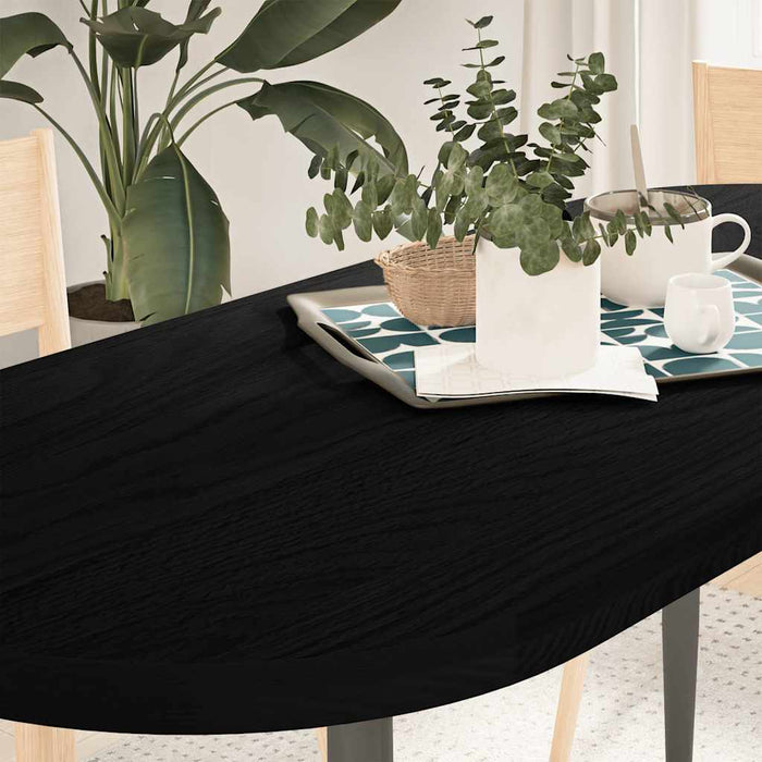 Blat de masă maro închis 140x60x4 cm lemn masiv de stejar oval - WALTI WALTI