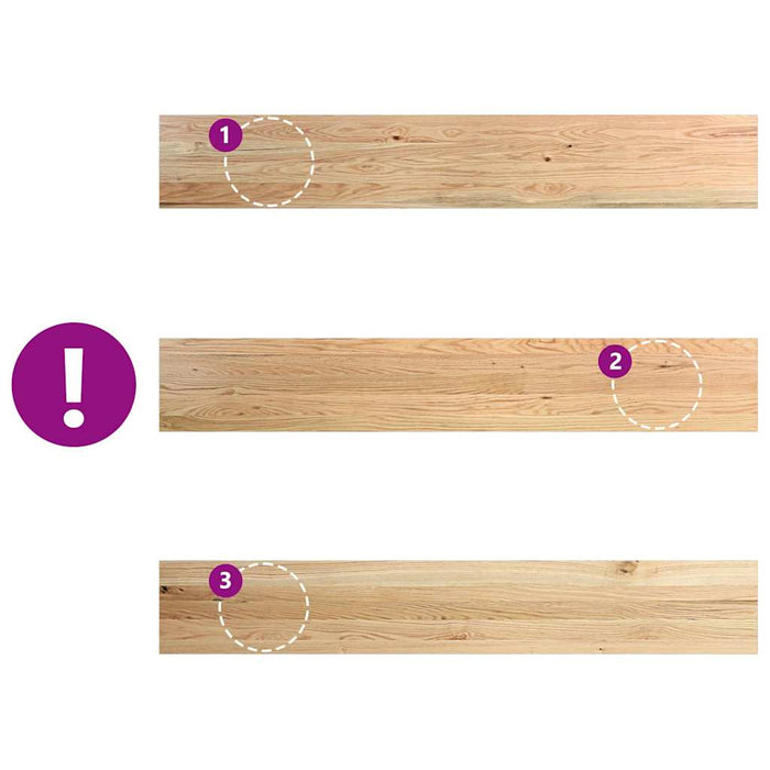 Pervaz 2 buc lemn masiv de stejar netratat 160x25x2 cm - WALTI WALTI
