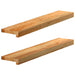 Pervaz 2 buc lemn masiv de maro deschis 80x15x2 cm - WALTI WALTI