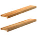 Pervaz 2 buc lemn masiv de maro deschis 100x15x2 cm - WALTI WALTI