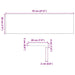 Pervaz 2 buc lemn masiv de maro deschis 70x20x2 cm - WALTI WALTI